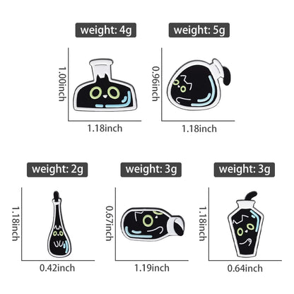 Animal 5-7pcs/Set Enamel Pins Penguin Bat Bee Owl Metal Brooches Fashion Lapel Badge Backpack Clothes Jewelry Gift for friends - MANDOTOS