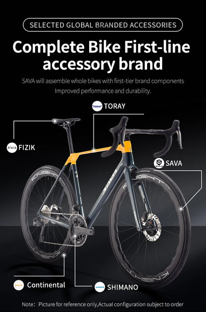 SAVA AEROX SLR8 Full Carbon Fiber Racing Grade Road Bike E-Shift Road Bike with SHIMAN0 ULTEGRA 8170 Di2 Kit UCI+CE Approved