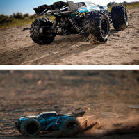 Teeggi 16101 /16102 PRO 1:16 High Speed RC Car With LED Light Drift 70KM/H 4WD RC Off-Road Car Monster Truck Toy For Kid Gifts - MANDOTOS