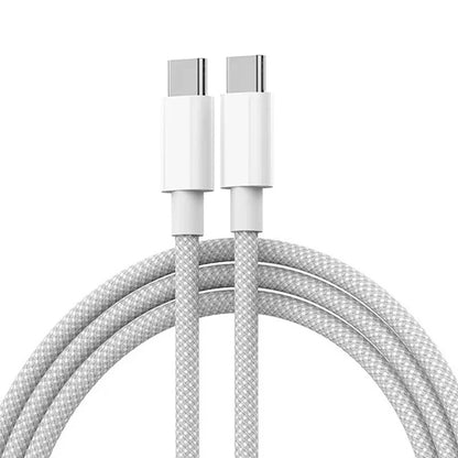 Usb C to Type C Fast Charging PD 60W Mobile Phone Date Cable For Iphone15 Android Samsung Huawei Type C Braided Charger Cable - MANDOTOS