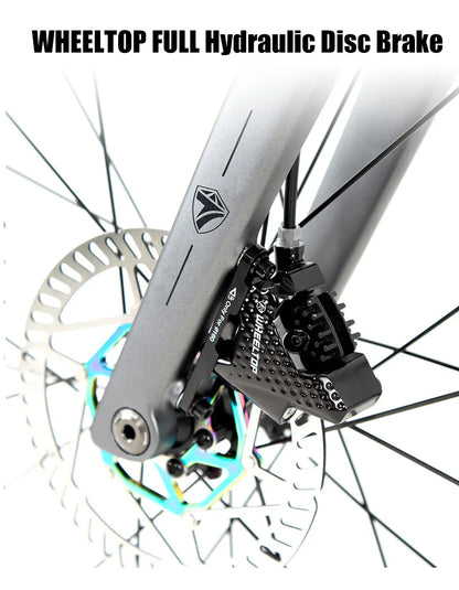 TWITTER 700X25C Carbon Road Bicycle Wireless Men's Hydraulic Disc Racing Bike With WheelTop EDS TX 24S Shifter 50mm Carbon Wheel