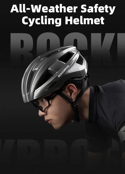 ROCKBROS Bicycle Light Helmet MTB Road USB Warning Rear Light Cycling Helmet EPS PC Intergrally-molded Safety Bike Helmet - MANDOTOS