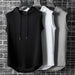 Solid Color 2023 Brand New Men's Tank Tops Vest Sleeveless Tees For Male Hooded Man Vests Tops Hip Hop Men Tank Top T shirt - MANDOTOS