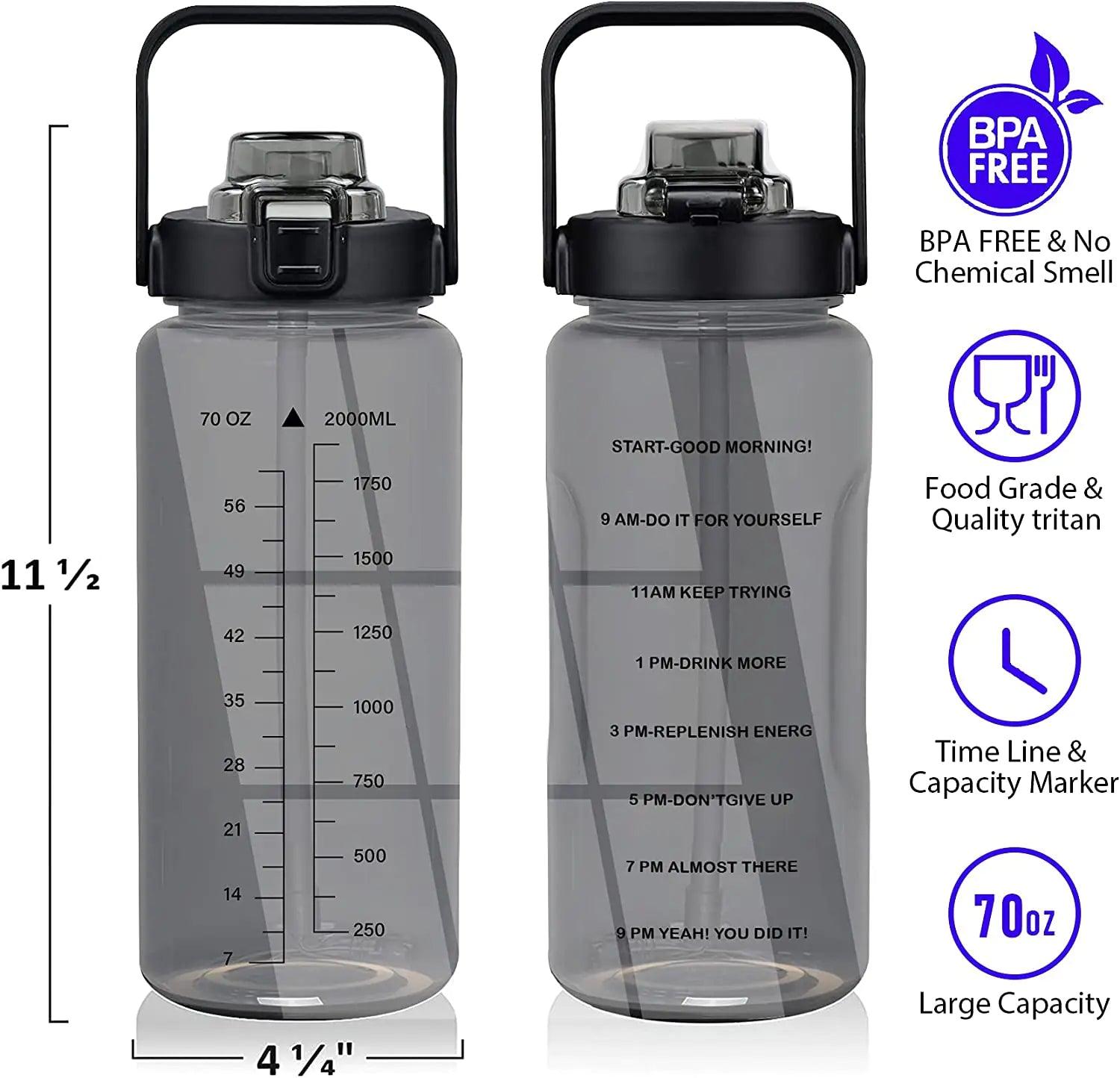 64oz Motivational Hydration Bottle - MANDOTOS