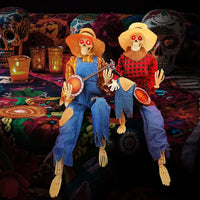 Light-Up Guitarist Skeleton: Spooky Halloween DecorationDefault