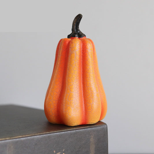 New Halloween Pumpkin Lantern Simulation Pumpkin LED Candle Lamp Resin Luminous Pumpkin - MANDOTOS