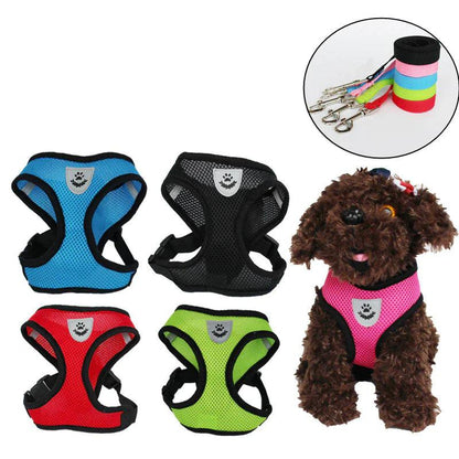 Adjustable Reflective Pet Harness with Leash - MANDOTOS