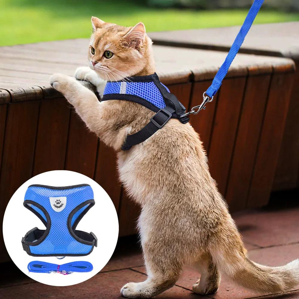 Adjustable Reflective Pet Harness with Leash - MANDOTOS
