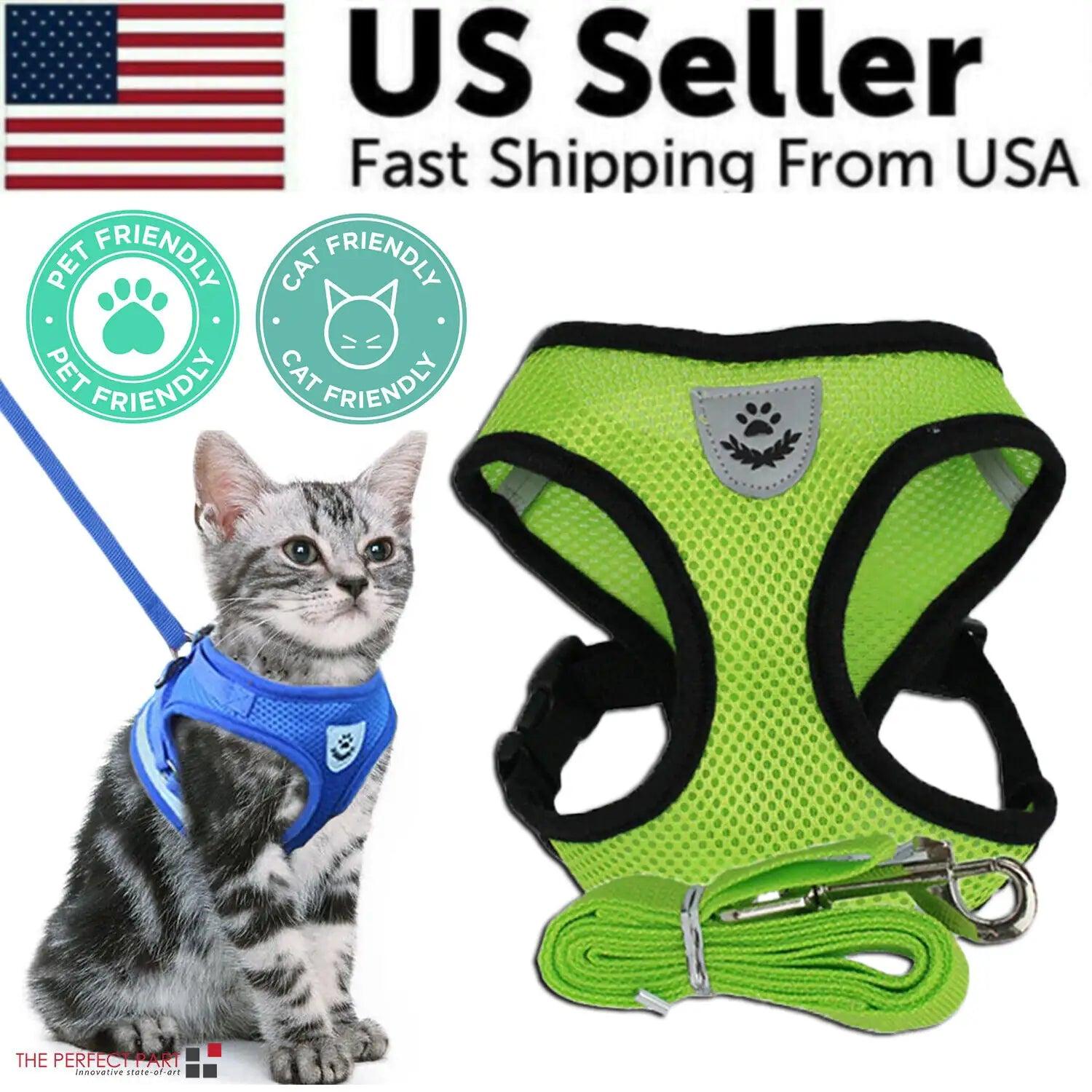 Adjustable Reflective Pet Harness with Leash - MANDOTOS