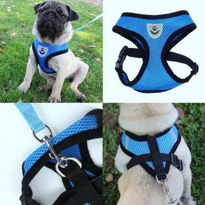 Adjustable Reflective Pet Harness with Leash - MANDOTOS