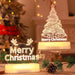 Christmas Decoration 3D Lamp Acrylic LED Night Lights New Year Valentines Day Christmas Kids Gift Christmas Ornaments - MANDOTOS