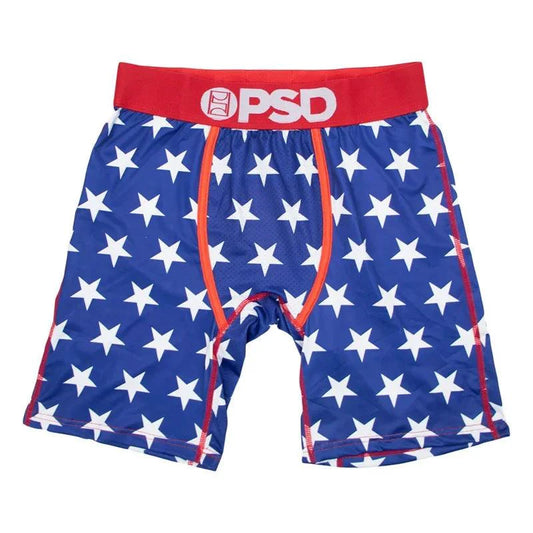 Breathable men's boxer briefs with printed design, plus size, comfortable fit, featuring stretchy fabric for everyday wear.