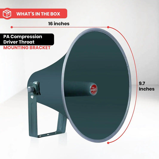 All-Weather 16-inch PA Speaker Horn - MANDOTOS