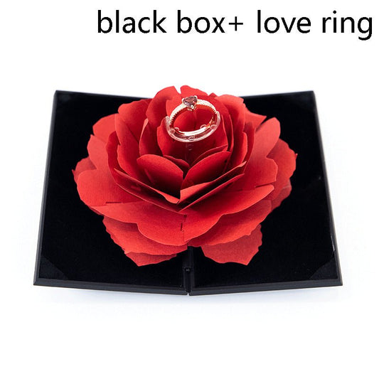 Heart-shaped 3D Love Box with rotating rose flowers, ideal for romantic Valentine’s Day gifts, by Ancient Energy.