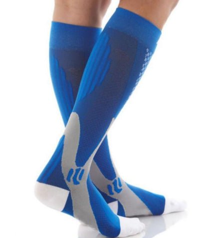 Ancient Energy athletic compression socks for men and women, designed to boost stamina and improve circulation during activity.