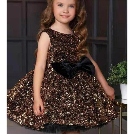 Girls walking in an autumn/winter one-shoulder dress by Ancient Energy, stylish girls' dress for cooler seasons.