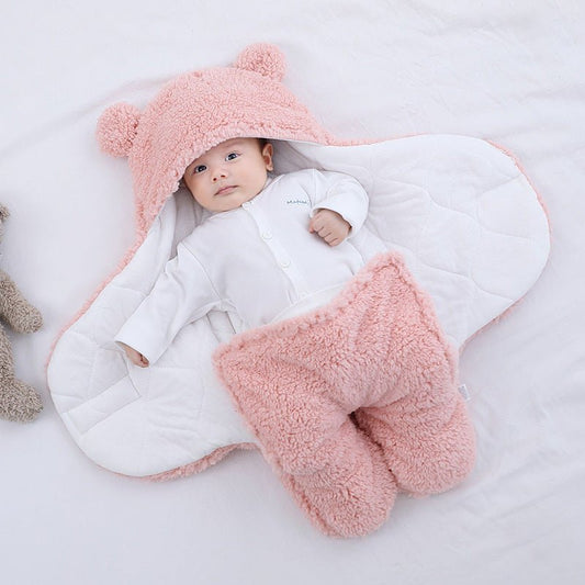 Baby quilted sleeping bag wrapper by Ancient Energy, soft padded baby sleep sack with cozy quilted design for warmth and comfort.