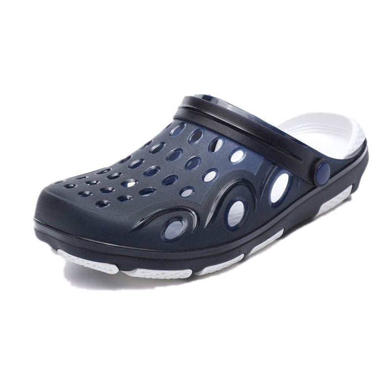 Ancient Energy men's Baotou sandals outdoor beach shoes with half drag design, suitable for casual wear and beach activities.