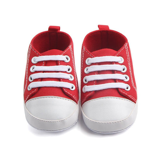 Ancient Energy baby sneakers with soft soles, canvas classic sports shoes for infants and toddlers, anti-slip design for first walkers.