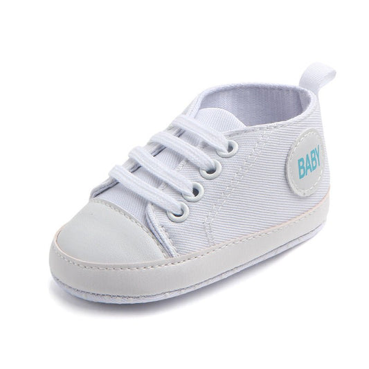 Ancient Energy baby boys and girls canvas sports sneakers with soft soles and anti-slip design for first walkers and toddlers.