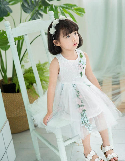Children's Western-style baby princess dress by Ancient Energy, featuring a cute, colorful design and ruffled details.