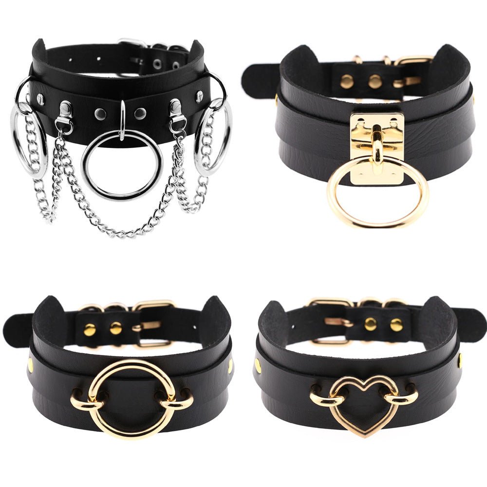 Ancient Energy women's dark wild collarbone chain, fashion neck band and training neck cover, close-up view of the jewelry piece.