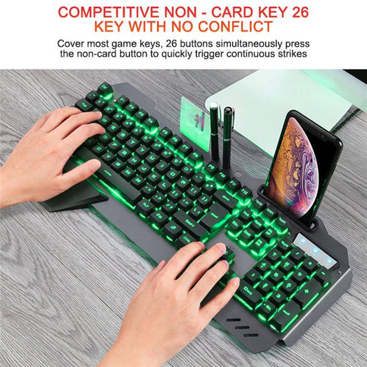 Ancient Energy gaming wired mechanical keyboard with RGB backlit keys and durable design for gaming and typing.
