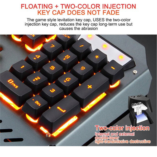 Ancient Energy gaming wired mechanical keyboard with backlit keys and standard layout, designed for gaming and typing.