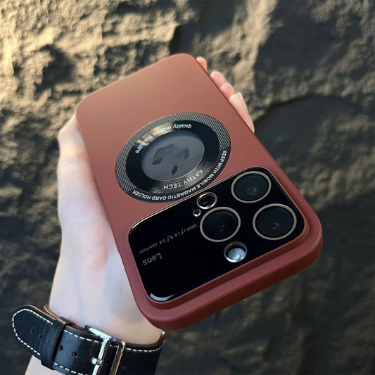 Ancient Energy magnetic suction large window protector phone case attached to a smartphone screen.
