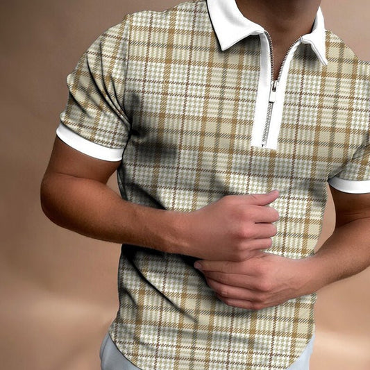 Men's solid polo shirt by Ancient Energy, short-sleeved summer shirt with classic fit, ideal for casual men's clothing.
