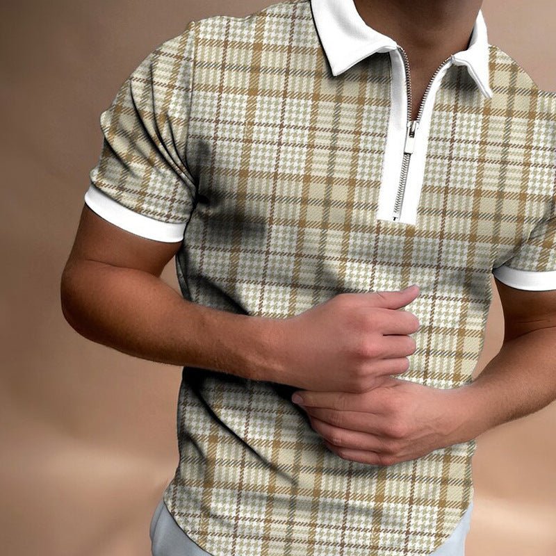 Men's solid polo shirt by Ancient Energy, short-sleeved summer shirt with classic fit, ideal for casual men's clothing.