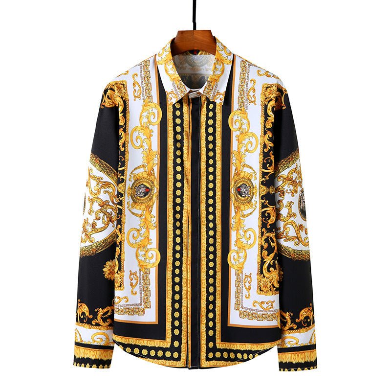 Men's printed shirts by Ancient Energy featuring Ouma Court style, new arrivals with vibrant patterns and classic design.