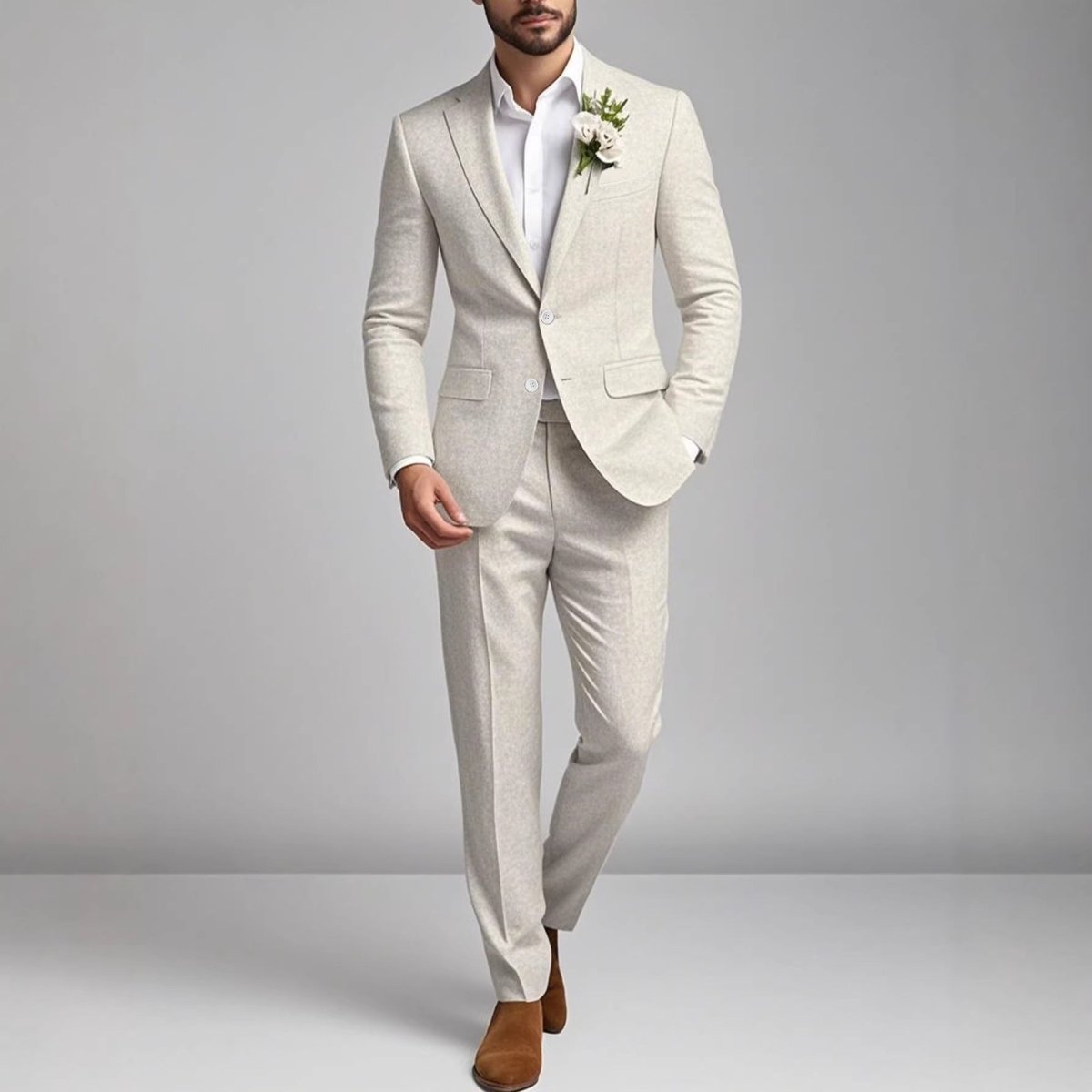 Men's fashionable suit by Ancient Energy, suitable for balls and banquets, featuring a tailored design and elegant style.