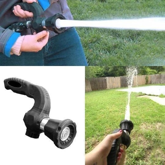 Ancient Energy Mighty Power Hose Blaster Nozzle for lawn, garden, and car washing, with adjustable spray settings and ergonomic handle.