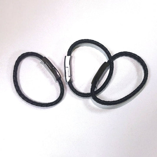 Ancient Energy bracelet USB charging cable for iPhone 14/13 Max, with a compact design and USB-C and micro USB connectors.