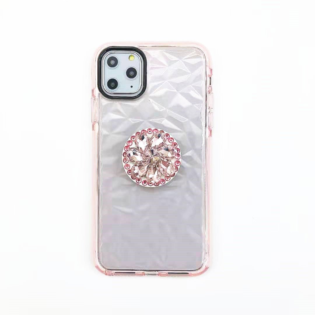 Ancient Energy phone case in black with intricate geometric patterns, designed for a secure fit and stylish protection.