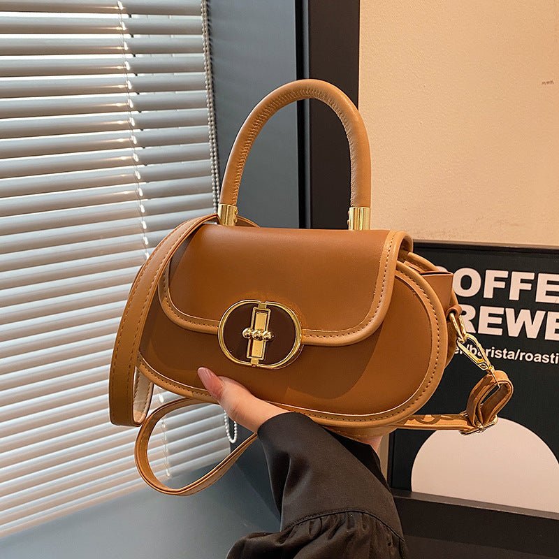 Ancient Energy premium retro matte tote bag with autumn-inspired design, featuring a crossbody mini round bag style.