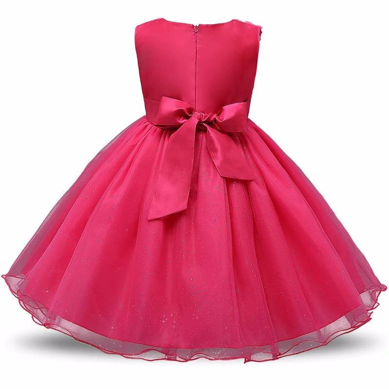Ancient Energy princess flower girl dress with summer tutu design, ideal for weddings and birthday parties, featuring floral accents.
