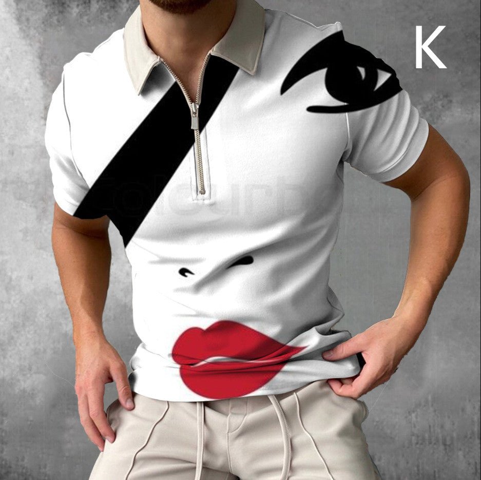Ancient Energy men's short sleeve streetwear T-shirt with bold face art print, casual and stylish for everyday wear.