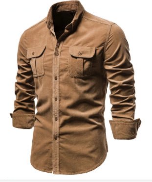 Blue long-sleeve college shirt for men by Ancient Energy, featuring a casual fit and classic design.