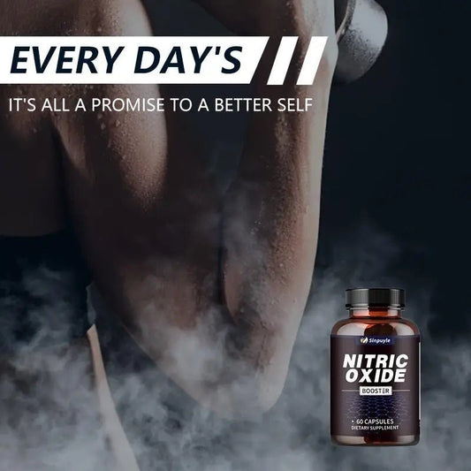 Ancient Energy Sinpuyle Nitric Oxide Endurance Capsules for athletes, showcasing the supplement bottle and label.