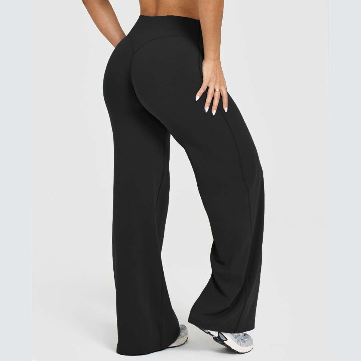 Women's straight-leg yoga pants by Ancient Energy, exercise and fitness trousers, made for comfortable active wear.