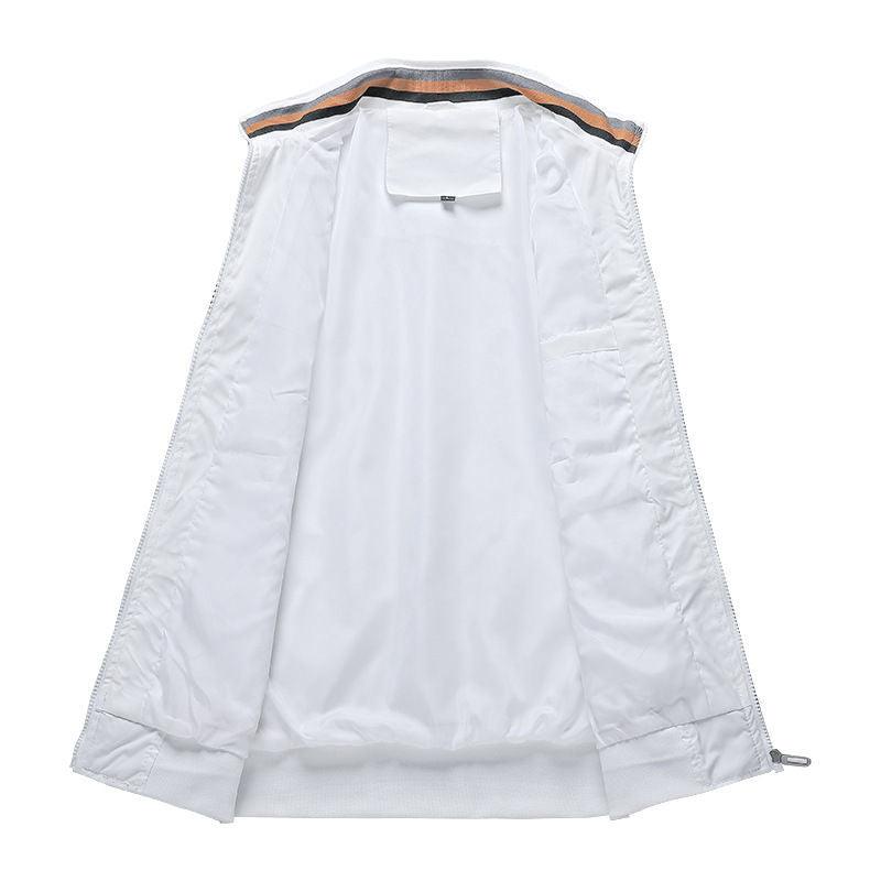Autumn and Winter Men's Stand Collar Casual Zipper Jacket Outdoor Sports Coat Windbreaker Jacket for Men Waterproof Bomber - MANDOTOS
