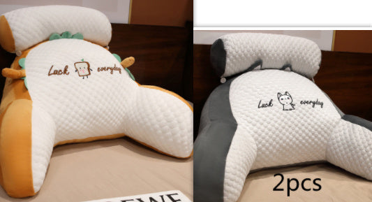 Sofa Fluffy Cushion Luncheon Pillow Triangle Reading Cushion Bedside Soft Large Backrest Lumbar Cushion Office Chair Cushion - MANDOTOS