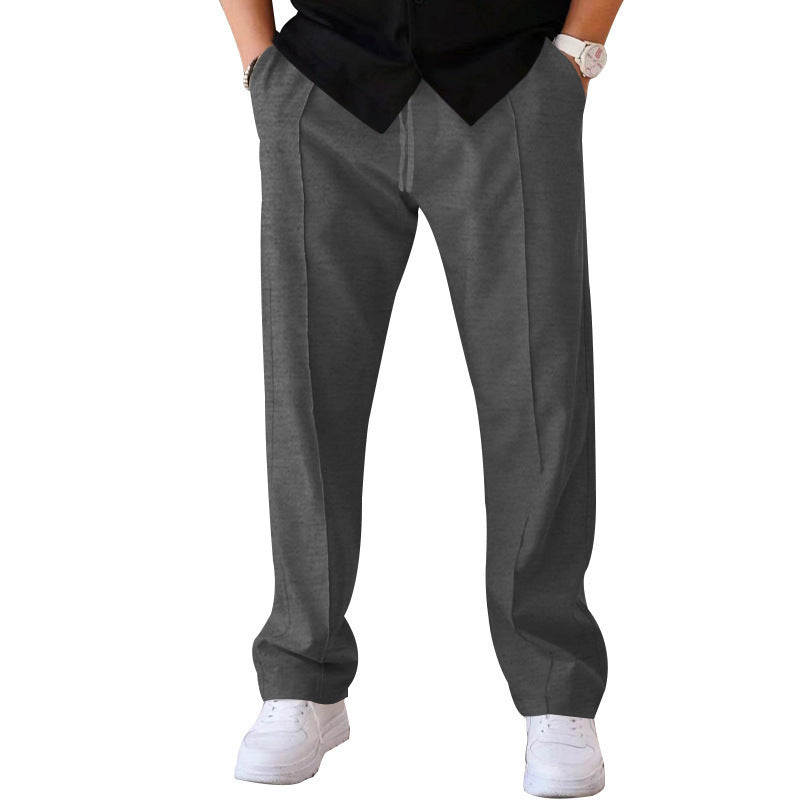 Men's Trousers Sports Casual Loose Straight Pants With Drawstring Design Clothing - MANDOTOS
