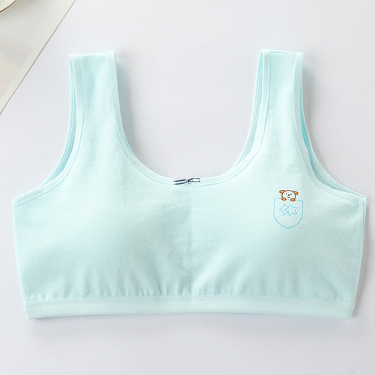 Ancient Energy primary student vest for girls, made of pure cotton, designed as a comfortable junior high and high school underwear.