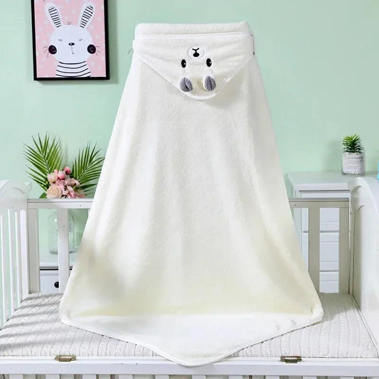 Baby Hooded Bath Towels Cartoon Animal Newborn Soft Towel Blanket Toddler Bathrobe Warm Sleeping Swaddle Wrap for Boys Girls - MANDOTOS
