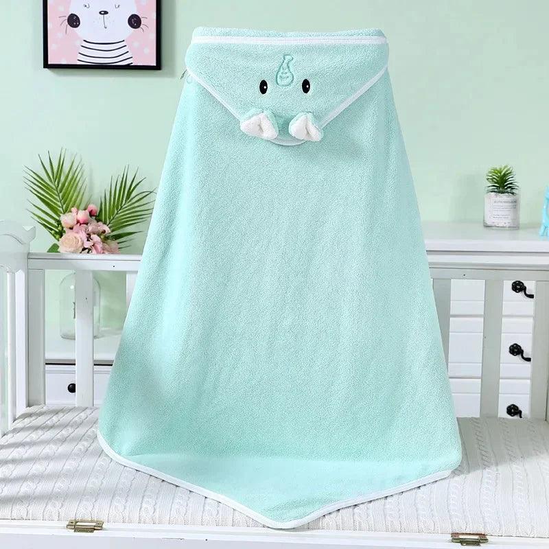 Baby Hooded Bath Towels Cartoon Animal Newborn Soft Towel Blanket Toddler Bathrobe Warm Sleeping Swaddle Wrap for Boys Girls - MANDOTOS