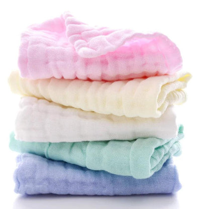Baby Washcloths - Natural Cotton Baby Wipes - Soft Newborn Face Towel and Washcloth for Sensitive Skin, Registry as Shower, 5 P - MANDOTOS