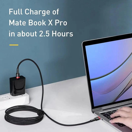 Baseus USB Type C to USB C cable for iPhone 15, MacBook, Xiaomi, Samsung, fast charging 100W/5A PD, durable connector and cable